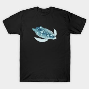 Save The Ocean Keep The Sea Plastic Free Sea Turtle Scene T-Shirt